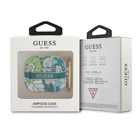 Guess Flower Strap - Etui Airpods 3 (Green)