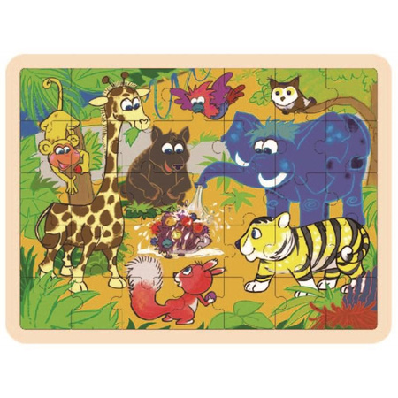 Top Bright - Wooden jungle puzzle (35 el.)