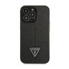 Guess Saffiano Triangle Logo Case - iPhone 14 Pro Max Case (black)