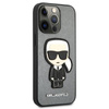 Karl Lagerfeld Saffiano Ikonik Patch - iPhone 13 Pro Max Tasche (silber)