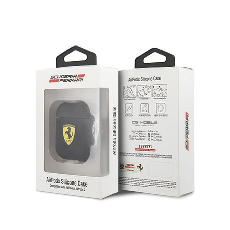 Ferrari Silicone - Etui AirPods 1/2 gen (czarny)