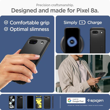 Spigen Tough Armor - Étui pour Google Pixel 8A (Noir)