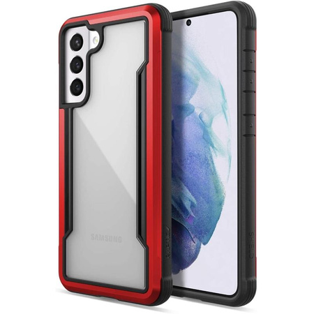 X-Doria Raptic Shield - Coque aluminium Samsung Galaxy S21 (Protection antimicrobienne) (Rouge)