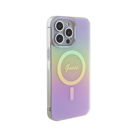 Guess IML Iridescent MagSafe - Case for iPhone 15 Pro (Pink)