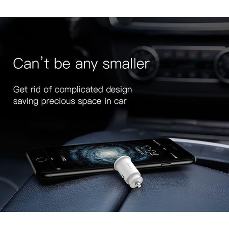 Baseus Grain - Autoladegerät 2 x USB, 5 V / 3,1 A (schwarz)