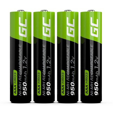 Green Cell - 4x AAA HR03 950mAh piles rechargeables