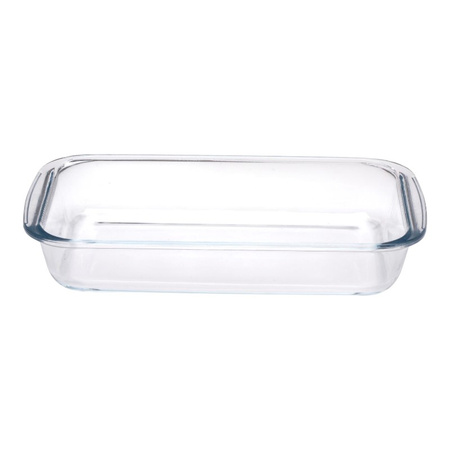 Alpina – Ofenfeste Glasform zum Backen, rechteckig, 29,5 x 17,5 x 5 cm, 1,6 l