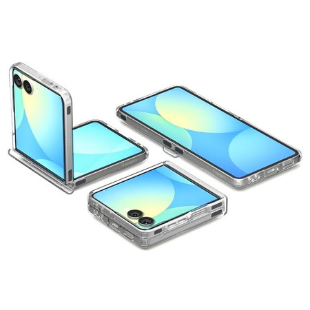 Spigen Ultra Hybrid Pro Mag MagSafe - Etui pour Samsung Galaxy Z Flip 7 (Clair/Blanc)