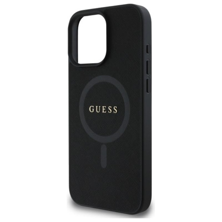 Guess Saffiano Classic Logo MagSafe - Case for iPhone 16 Pro Max (black)