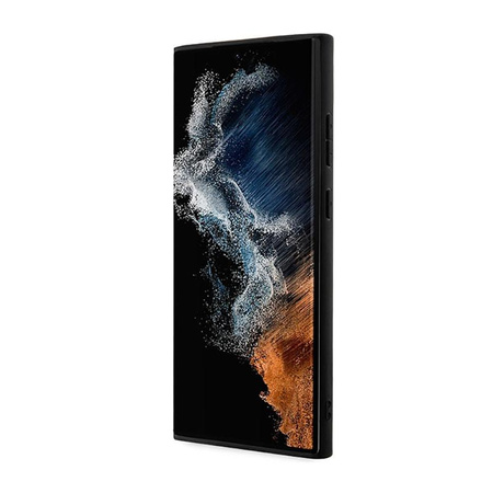 BMW Leather Hot Stamp Tricolor - Hülle für Samsung Galaxy S23 Ultra (Schwarz)