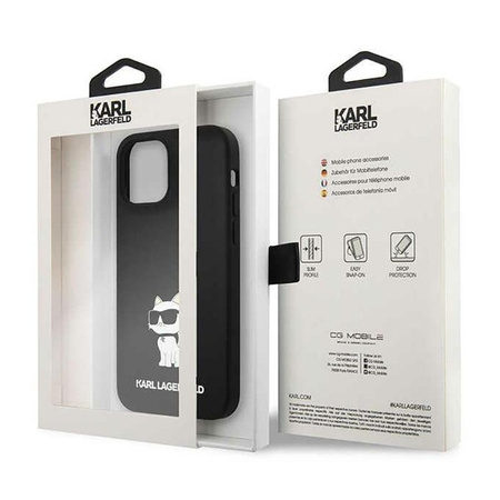 Karl Lagerfeld Silicone NFT Choupette - Coque iPhone 12 / iPhone 12 Pro (noir)