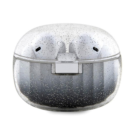 Guess Glitter Gradient - sluchátka Bluetooth TWS + nabíjecí pouzdro (černé)