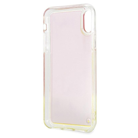 Guess California - Etui iPhone Xs / X (Glow in the Dark Sand/Pink)