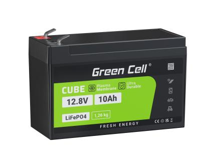 Green Cell - LiFePO4 12V 12.8V 10Ah akkumulátor fotovoltaikus rendszerekhez, lakóautókhoz és hajókhoz