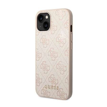 Guess 4G Metal Gold Logo - Coque pour iPhone 14 Plus (rose)