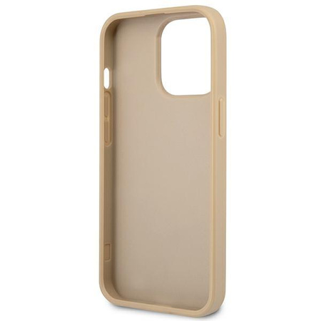 Guess Saffiano Triangle Logo Case - iPhone 13 Pro Case (beige)