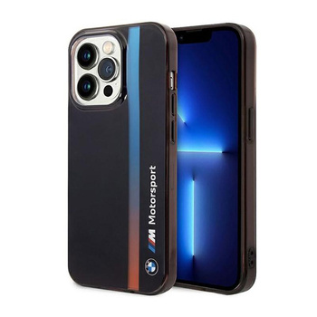 BMW Tricolor Stripe - iPhone 14 Pro Tasche (Schwarz)
