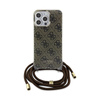 Guess Crossbody Cord 4G Print - iPhone 15 Pro Tasche (braun)