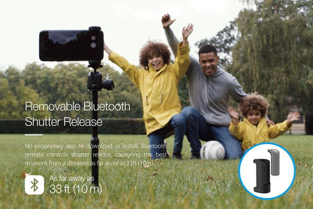 Just Mobile ShutterGrip - Bluetooth-Fotohalter mit Auslöser für iOS/Android (Gold)