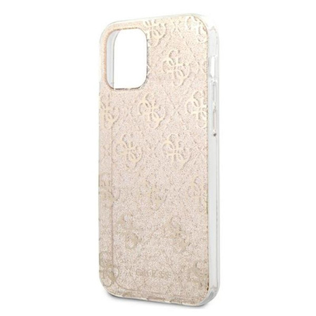 Guess 4G Glitter - Coque pour iPhone 12 Mini (Or)