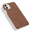 Crong Neat Cover - Etui iPhone 11 Pro z kieszeniami (brązowy)