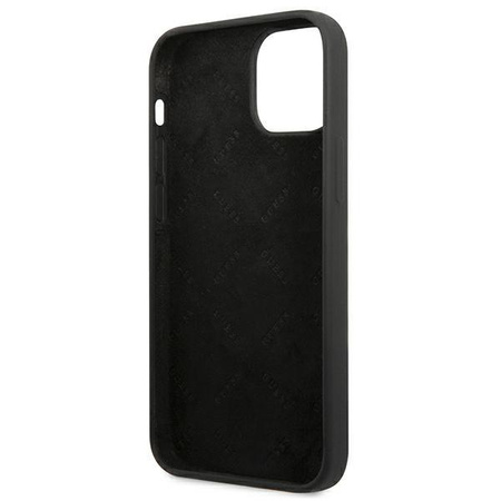 Silikonové pouzdro Guess s trojúhelníkovým logem - iPhone 13 (černé)