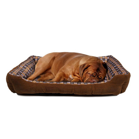 Soft couch bed for dog 90 x 70 x 20 cm roz. XL (brown)