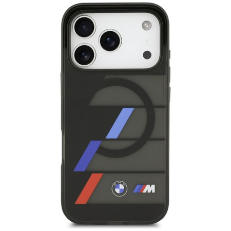 BMW M IML Metal Buttons Tricolor Lines MagSafe - Hülle iPhone 17 Pro (schwarz)