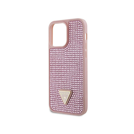 Guess Rhinestone Triangle - iPhone 14 Pro Max Case (pink)