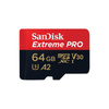 Carte mémoire SanDisk Extreme Pro microSDXC - 64 GB A2 V30 UHS-I U3 200/90 MB/s avec adaptateur