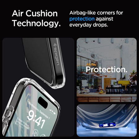 Spigen Ultra Hybrid - Gehäuse für iPhone 15 Pro (Frost Clear)