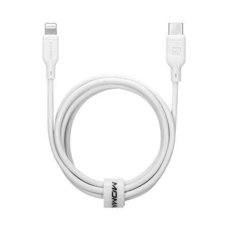 Momax Zero - Kabel połączeniowy USB-C (Power Delivery Fast Charging 3A) na Lightning MFi 1.2 m (White)
