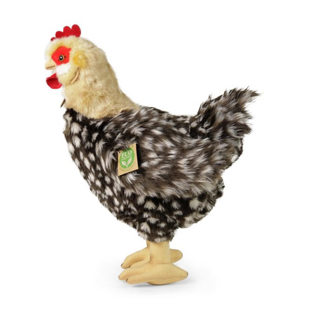 Rappa - Plyšový realistický maskot Slepice s vajíčkem stojící 33 cm Ekologicky šetrný