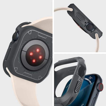 Spigen Rugged Armor - Gehäuse für Apple Watch 4/5/6/7/8/9/SE 44/45 mm (Dunkelgrau)