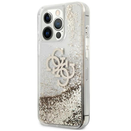 Guess Liquid Glitter 4G Big Logo - iPhone 13 Pro tok (arany)