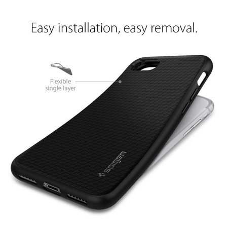 Spigen Liquid Air - tok iPhone SE 2022 / SE 2020 / 8 / 7 (Fekete)