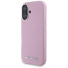Karl Lagerfeld Saffiano Full Wrapped Elongated Metal Logo MagSafe - étui pour iPhone 16 (rose)