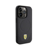 Ferrari Carbon Metal Logo MagSafe - Schutzhülle für iPhone 15 Pro (Schwarz)