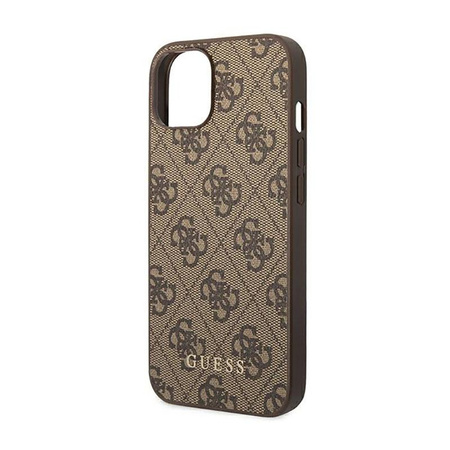 Guess 4G Metal Gold Logo – Etui iPhone 14 (brązowy)