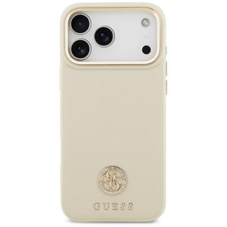 Guess Grained Strass Logo MagSafe - Case iPhone 17 Pro Max (beige)