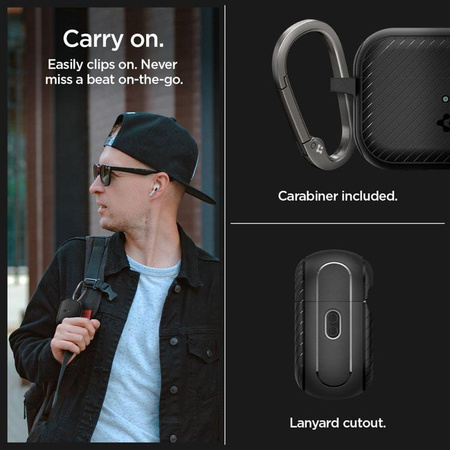 Spigen Mag Armor MagSafe - tok az Apple Airpods Pro 1 / 2 készülékhez (fekete)