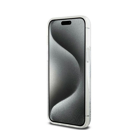 DKNY Liquid Glitter Big Logo - Coque iPhone 15 Pro Max (blanc)