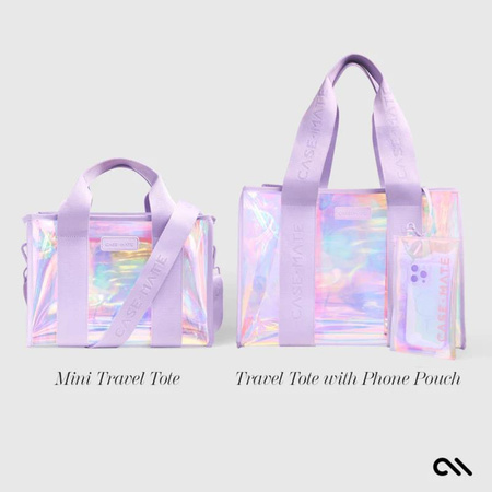 Case-Mate Soap Bubble Beach Tote with Phone Pouch - Waterproof bag with smartphone case, for any occasion (Iridescent)