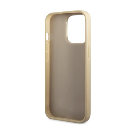 Guess Glitter Script Big 4G - iPhone 13 Pro Case (Gold)