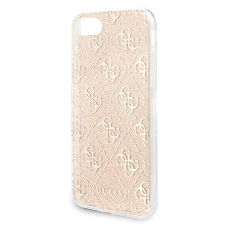Guess 4G Glitter - Coque iPhone SE 2020 / 8 / 7 (Or)
