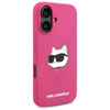 Karl Lagerfeld Silicone Choupette Head Print MagSafe - Etui iPhone 16 (fuksja)