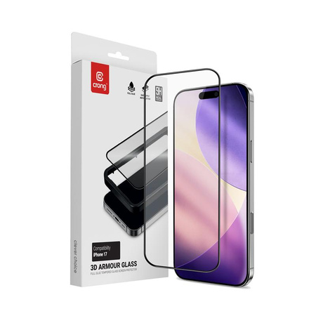 HARDENED SCREEN GLASS FOR IPHONE 17 WITH Crong Armour PROTECTIVE FRAME 