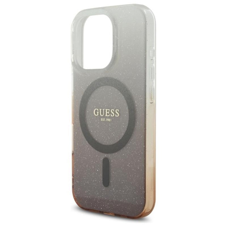 Guess IML Glitter Gradient MagSafe - Coque iPhone 16 Pro Max (marron)