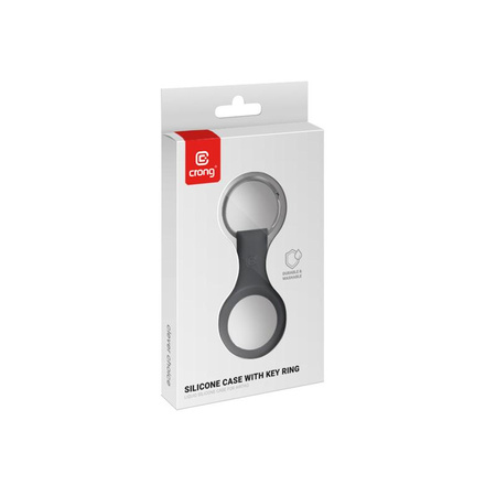 Crong Silicone Case with Key Ring - Apple AirTag Keyring (black)