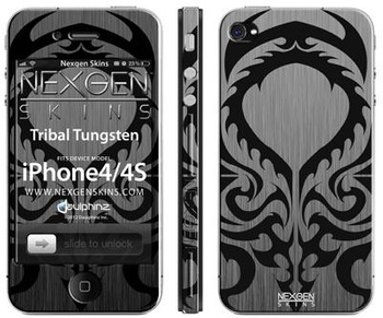 Nexgen Skins - Set de coques à effet 3D pour iPhone 4 / iPhone 4S (Tribal Tungsten 3D)